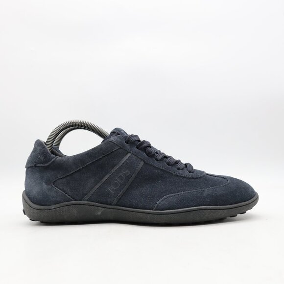 Tod’s Navy Suede Low Top Sneakers Men's Size UK 5 US 6 Casual Shoes - Picture 1 of 11